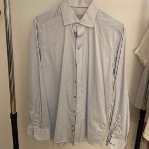 Blue and white Eton shirt